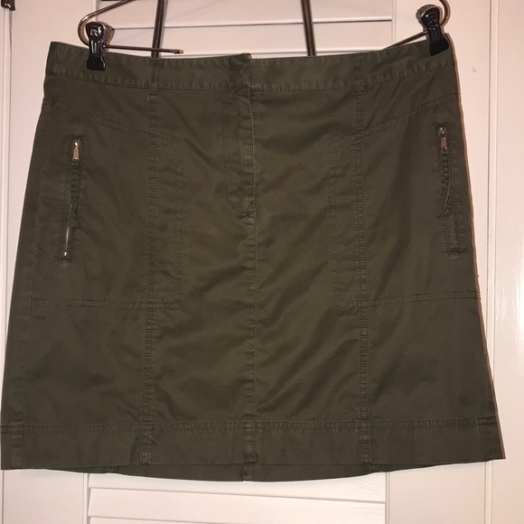 LOFT Army Green Mini Skirt​​​ - Picture 1 of 5